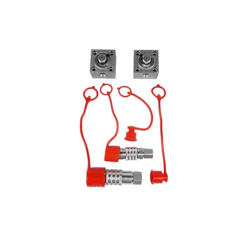 2pcs 3-Way Hydraulic Diverter Valve Kit Fits 1-2 Ton Chinese Mini Excavator