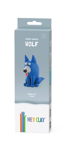HEY CLAY Modeling Air-Dry Clay Kit for Kids Creative Gift Age 3+ (3 cans) - color: Wolf