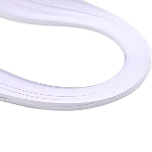 ODETOJOY White Quilling Paper Strips 7mm x 54cm 120pcs for Paper Quilling, Card Making, Scrapbooking Crafts - size: 7mm