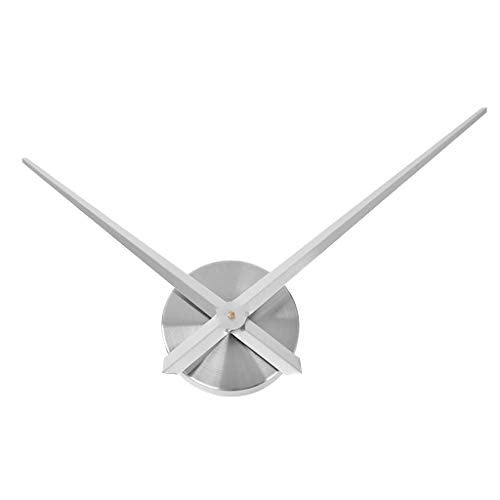 AILILIFE 3D Clock Hands, DIY Large Clock Movement Mechanism with 12 Inch Long Spade Hand, 3D Wall Clocks Home Decor - color: Alat001-silver