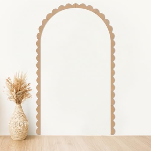 Novabright Unfinished Wood Arch Trim, 60 x 36 Inch, Scalloped - size: 60 x 36 Inch, style: Scalloped