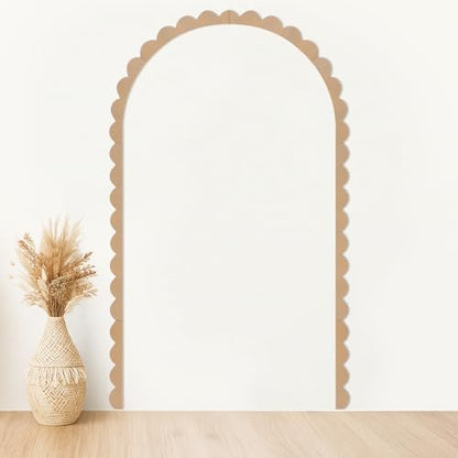 Novabright Unfinished Wood Arch Trim, 60 x 36 Inch, Scalloped - size: 60 x 36 Inch, style: Scalloped