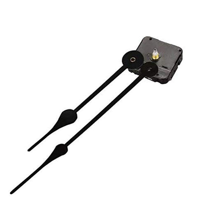 HILLHOME High Torque I Shaft Hands Quartz DIY Wall Clock Movement Mechanism with 9.1 Inch Long Spade Hand Battery Operated Repair Parts Replacement, 3/10 in Max Dial Thickness, 4/5 in Total Length - color: Black