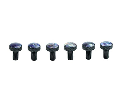 Guyker Guitar Bridge Saddle Fine Tuning Screws Set with Galaxy Top for Tremolo Bridge System Replacement Part Black (FR-002, 6PCS) - color: FR002-BK-6pcs