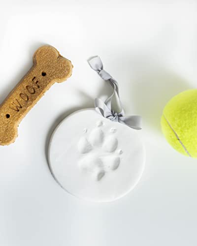 Pearhead Pet Paw Print Keepsake Ornament Kit, No-Bake Clay Kit - color: Clay Pawprint Kit, 3 Ribbons, size: 1-Pack