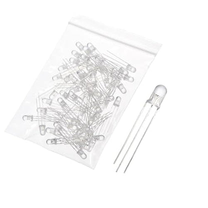 MECCANIXITY 120Pcs 5mm LED Diodes, Light Emitting Diodes, Bulb Lamp Electronic Project Kit for Science Project Circuit Board(Red+Yellow-Green Light Common Anode, Transparent Lens) - size: 5mm