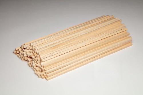36 inch Balsa Wood Sticks Dowels, Model Grade Hobby Craft Balsa Wood Thin Plank, Perfect for Modeling, Crafts, Hobbies, Glider Airplanes by Binos (1/4” x 1/16” x 36”) - size: 1/4” x 1/16” x 36”