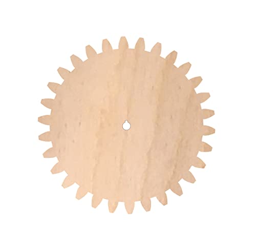 Set of 10 Wooden Interchangeable Wood Gears. Works for DIY Craft Project, Wall decor, or Functional Mechanisms 1/4" Thick Wood. - size: 3 Inch Gears