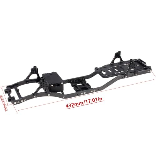 1/10 RC Crawler Metal Chassis Kit for Axial SCX10 II Rock Off Road Truck - color: Gray
