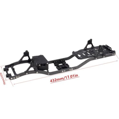 1/10 RC Crawler Metal Chassis Kit for Axial SCX10 II Rock Off Road Truck - color: Gray