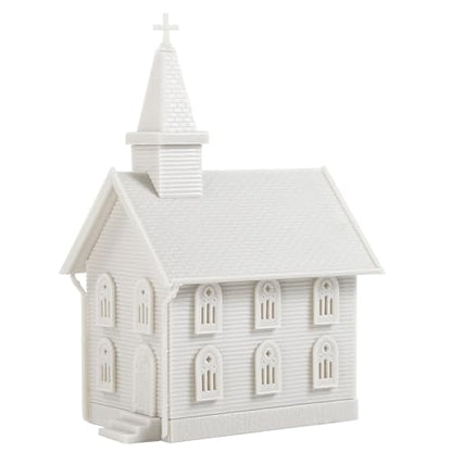 N Scale Model Blank Church Kit Unassembled House for Model Train Layout Diorama JZN5875JJ (Church-1PC) - style: Church-1PC