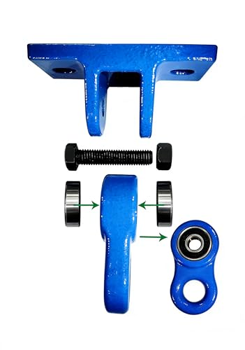 ABUSA Heavy Duty Swing Sets Brackets Including 2 Blue A-Frame Swing Set Brackets and 4 Swing Hangers for Playground Equipment Mounting Parts Hardware Included (Blue006) - color: Light Blue