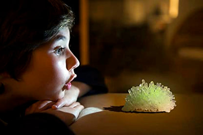 4M Glow Crystal Growing Kit - Grow a DIY Crystal Experiment Specimen, A Great Educational STEM Toys Crystal Making Gift for Kids & Teens, Boys & Girls - style: Crystal Growing Kit (Green)