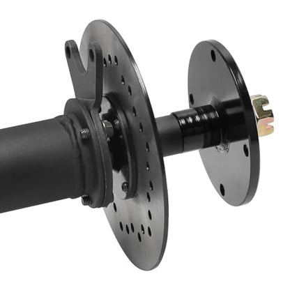 Heavy Duty 43.3" Rear Differential Axle Kit – 6T 25mm Drive Shaft with 110mm Wheel Hubs, 4 Bolt Flange for Go-Kart, Golf Cart, ATV, Quad, Buggy, Tricycle, Mini Bike, DIY Project