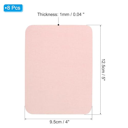 PATIKIL Fabric Iron-on Patches 8Pcs 5x4Inch Repair Patches Kit Light Pink - color: Light Pink