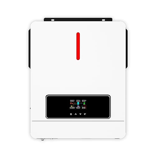 Y&H 4.2KW 24VDC Solar Hybrid Inverter AC220V Two Load Output Power, On/Off-Grid Built in 120A MPPT Solar Charger Max PV Power 6200W Input, for 48V Lead Acid/Lithium Battery, Supports Battery-Free use - size: 4200W-24V-M120A