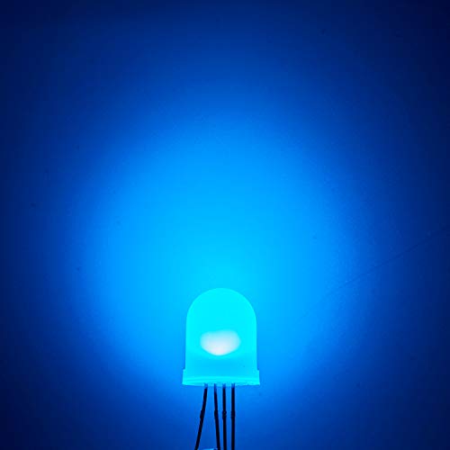 CHANZON 50 pcs 10mm RGB Multicolor Diffused LED Diode Lights Common Anode - color: J) Rgb (Common Anode) (50pcs)