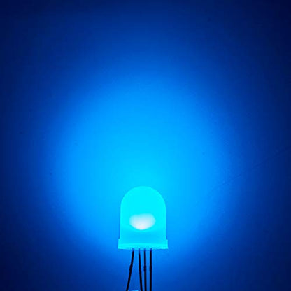 CHANZON 50 pcs 10mm RGB Multicolor Diffused LED Diode Lights Common Anode - color: J) Rgb (Common Anode) (50pcs)