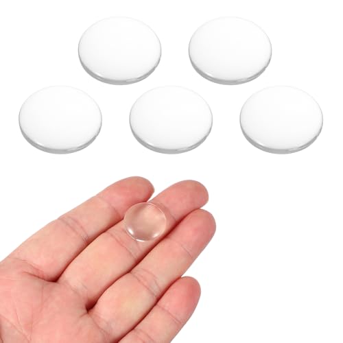 PATIKIL 5 Pack Convex Lens, 18mm OD 28mm Focal Length Optical Lenses - size: 18mm OD x 4.9mm H x 28mm Focal L