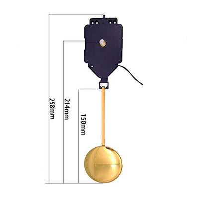 LOVIVER DIY Mechanism Pendulum Movements Replacement Kits W/Chime Music Box Wall Clock Parts