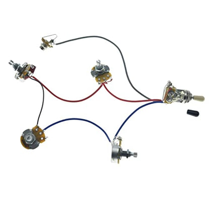 Guitar Prewired Wiring Harness Humbucker Solderless Wiring Harness 2V2T with 500K Pots and 3 Way Toggle Switch For SG G-400 Series - size: For SG G-400 Series