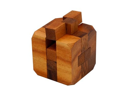 BSIRI Games Gifts and Brain Teaser Puzzles for Adults Classic Diamond Cube Puzzle Wooden 3D Puzzle Games to Challenge Mind for Fun and Educational Game