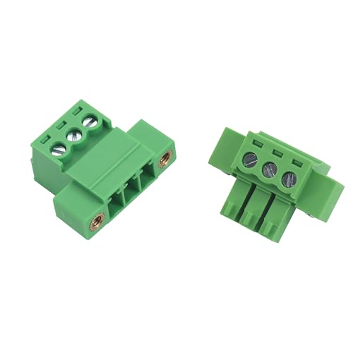 5Sets 3Pin 3.81mm Through-Wall Screw Terminal Block 300V 8A - size: 3 Pin