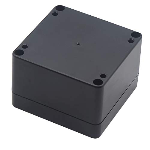 Junction Box, Zulkit Project Box IP65 Waterproof Outdoor Box ABS Plastic Electrical Boxes Electronic Enclosure Black 3.27 x 3.19 x 2.20 inch (83 x 81 x 56mm)(Pack of 1) - size: 3.27'' x 3.19'' x 2.20''(Pack of 1)