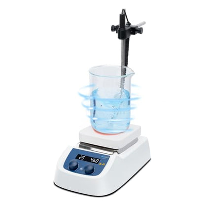 ONiLAB Magnetic Hotplate Stirrer, 5-inch, 120℃ LED Digital, 200-1500RPM, 5L - style: Square 120℃ Hotplate Magnetic Stirrer