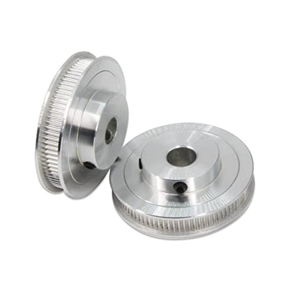 2PCS Set GT2 Synchronous Wheel 20&80 Teeth 10mm Bore Aluminum Timing Pulleys with 2PCS Length 250mm Width 6mm Belt (20-80T-10B-6) - style: 20-80T-10B-6