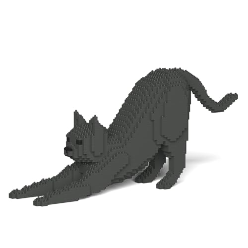 JEKCA Cat 09S-M03 | Gray Cat Plastic Building Blocks | Age 14+ - color: Dark Grey