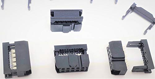 PC Accessories - Connectors Pro 50-Pack 2X5 10P 2.54mm Dual Rows IDC Sockets for Flat Ribbon Cable, 10 Pins FC Female Connector