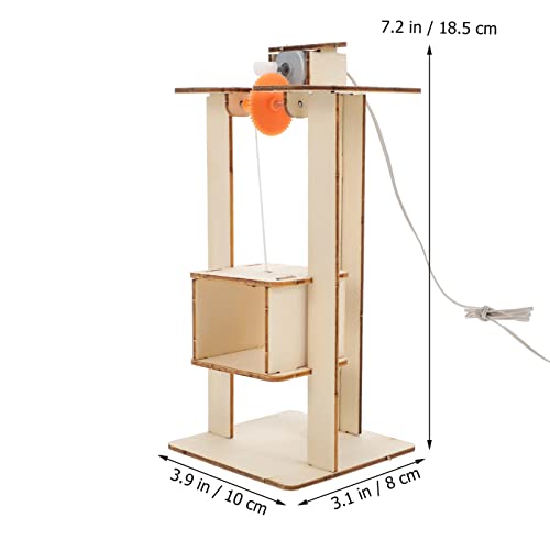 Toyvian Motorized Wooden Elevator STEM Projects for Kids Ages 8-12, DIY Working Lift Model with Controller, Physics Engineering Science Experiment Kit, 3D Wooden Puzzle Building Toy