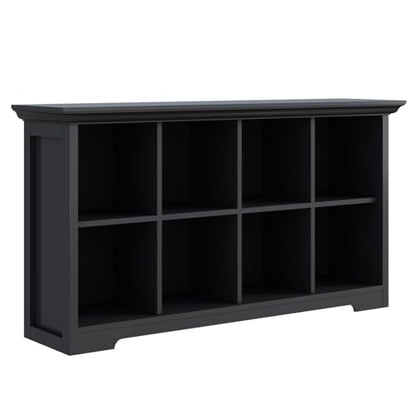 OSCHF 8-Cube Open Bookcase with Base, 2-Tier Low Cabinet, Black - color: Black, size: 8-Cube