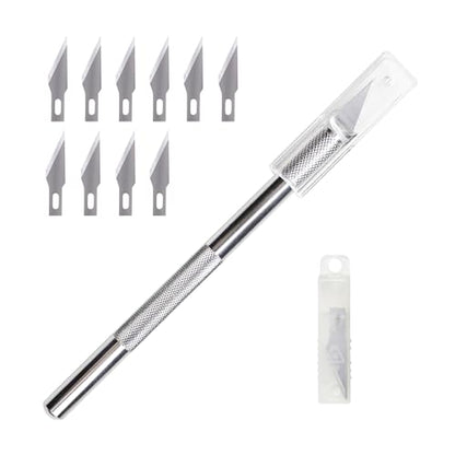 WA Portman Hobby Knife Set, 1pc Craft Precision Knife Set with 10 Blades - size: 1 Knife 10 Blades