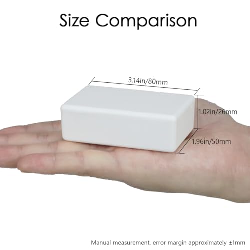 LeMotech Project Box 10 Pieces ABS Plastic Electrical Project Case Small Junction Box for Electronics White 3.15 x 1.97 x 1.02 inch (80 x 50x 26 mm) - color: 10 pieces, size: 3.15"x 1.97"x 1.02"