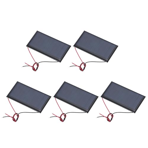 MECCANIXITY 5 Pcs 4.5V 0.36W 80mA Mini Solar Panels with 2 Cable - style: 4.5V 0.36W 80mA