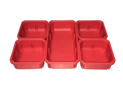Milwaukee 5 Piece Bin Kit For Low Profile Packout Low Profile Organizers 48-22-8431 and 48-22-8436 Includes Interior divider