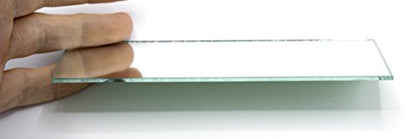 EISCO 10 Pack Rectangular Plano Glass Mirror, 6" x 2" - 2mm Thick Approx.