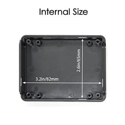 LeMotech 5 Pieces ABS Plastic Electrical Project Case Power Junction Box, Project Box Black 3.5 x 2.8 x 1.1 inch (90 x 70 x 28 mm) - size: 3.5" x 2.8" x 1.1"(5pc)