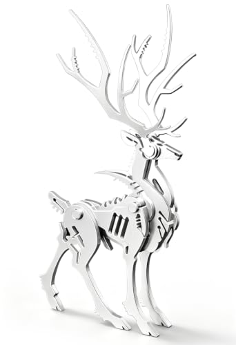 FILASLFT 3D Metal Puzzles for Adults,Mechanical Model Kit Larger Elk - color: B1-big Elk-silvery