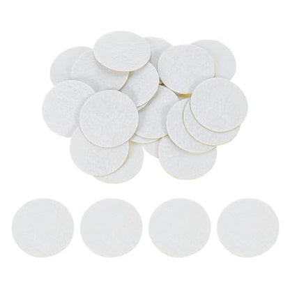uxcell 80Pcs Round Felt Circles, 38mm (1-1/2") White Non-Woven Felt Fabric Sticker Self-Adhesive Felt Pads Pre Cut Felt Pads for Sewing Costume Handcraft Cut Crafts DIY Projects - color: White, size: 38mm