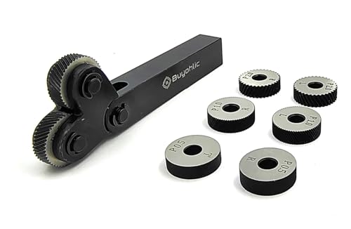7pcs high-Strength Double-Wheel Lathe knurling Tools Diagonal Diagonal knurling Wheel Pitch 0.5/1.0/2.0mm - style: knurling Wheel Pitch 0.5/1.0/2.0mm