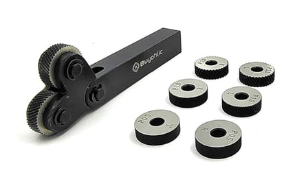 7pcs high-Strength Double-Wheel Lathe knurling Tools Diagonal Diagonal knurling Wheel Pitch 0.5/1.0/2.0mm - style: knurling Wheel Pitch 0.5/1.0/2.0mm