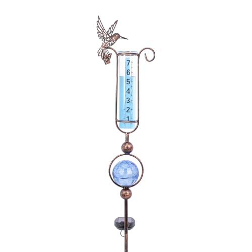 MUMTOP 36 Inch Hummingbird Rain Gauge for Outdoor, Lawn, Yard and Garden - color: Hummingbird