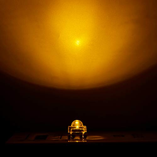 CHANZON 100 pcs 5mm Piranha Superflux Yellow LED Diode Lights (DC 2V 20mA) - color: E) Yellow (100pcs)