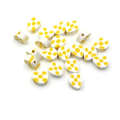 100 Pcs Easter Egg Polymer Clay Beads Mixed Heishi Spacer Beads Supplies for DIY Bracelet Earring Necklace Jewelry Making - color: Egg