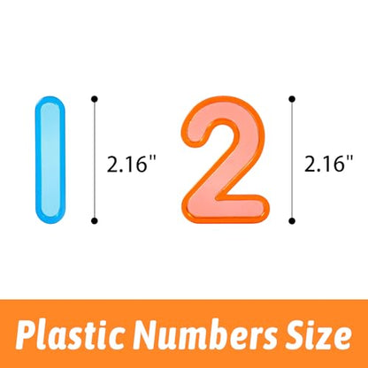 48 Pcs Plastic Numbers and Symbols, Early Math Set - color: Numbers and Symbols