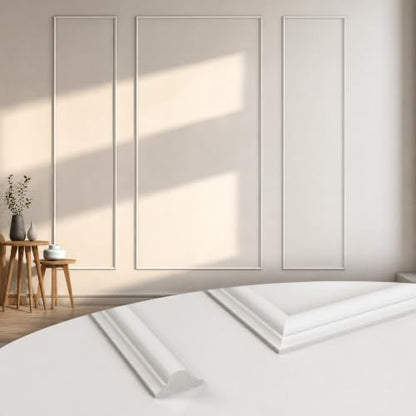 COUKIU 3 Sets Pre-Cut Wall Molding kit,Ready to Assemble Accent Molding Wainscoting Panels for Interior Walls Home Decor（3 Frames，Style1) - size: 3 Frames, Style 1