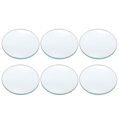 PATIKIL Concave Lens, 160mm Focal Length 60mm (2.4") Diameter Round Glass Magnifying Telescope Lens Trial Set Ground Edge for Lab Physics Class Optics Scientific Experiments, Cyan, 6Pcs - size: 2.4inch
